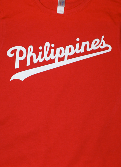 Philippines Script Ladies Shirt by AiReal Apparel in Red